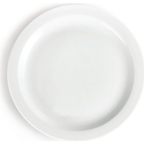 Assiettes à Bord Étroit Blanches 280 mm - Lot de 6 - Olympia