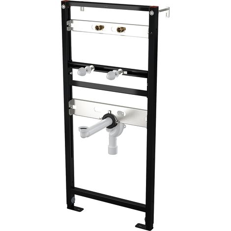 Alca - Wandmontage für Waschtisch und Wandbatterien, mit eingebautem Siphon, Bauhöhe 1,12 m A104AVS/1120 (1/3)