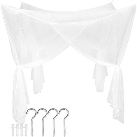 Zanzariera a baldacchino, 190 x 240 x 210 cm, per letti matrimoniali e singoli, 4 punti di sospensione e 4 aperture, tenda antizanzare, decorazione per camera da letto (1/5)