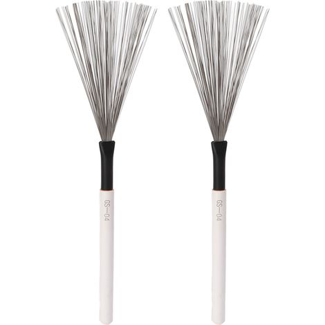 Brosse à caisse claire en acier, manche en érable blanc, kit d'accessoires de percussion (1/5)