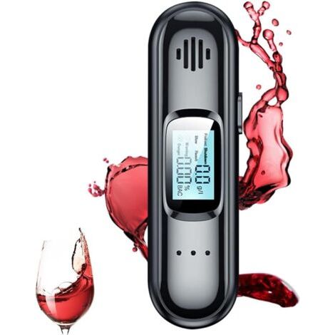 Alcootest Ethylotest Electronique, Mini Portable Éthylomètre Professionnel, Numérique Testeur d'alcool avec Ecran LCD d'Affichage, Capteur a Semi-conducteur Testeur d'alcool avec Alarme (1/5)