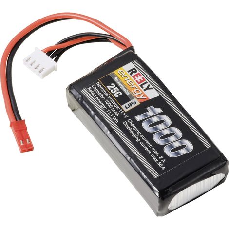 Reely Modellbau-Akkupack (LiPo) 11.1 V 1000 mAh Zellen-Zahl: 3 25 C Softcase BEC (1/3)