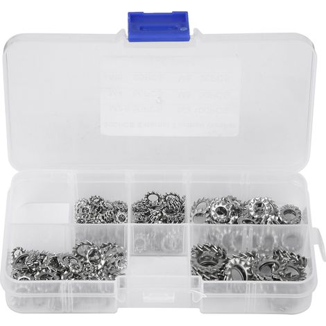 Jeu de 300 rondelles frein dentelées externes en acier inoxydable 304 (1/5)