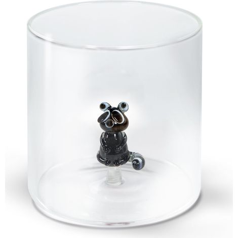 WD LifeStyle Bicchiere Vetro Borosilicato Cc 250 ml Decoro Procione