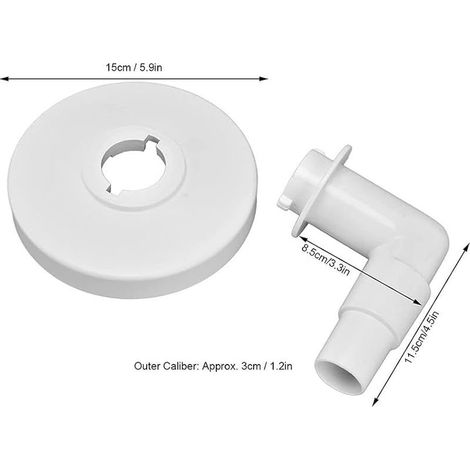 Skimmer Plaque d'adaptation de tuyau d'aspiration avec coude de 3,8 cm et 3,8 cm pour Hayward SP1090 SP1091 SP1092 (1/4)