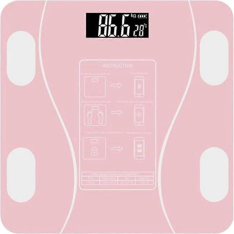 Balance impédancemètre pour la perte de poids - Balance électronique de précision intelligente spéciale pour filles - Rose (1/5)