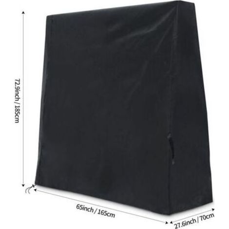 Housse de protection Jalleria pour table de ping-pong, Oxford 210D, 165 x 70 x 185 cm, noire (1/5)