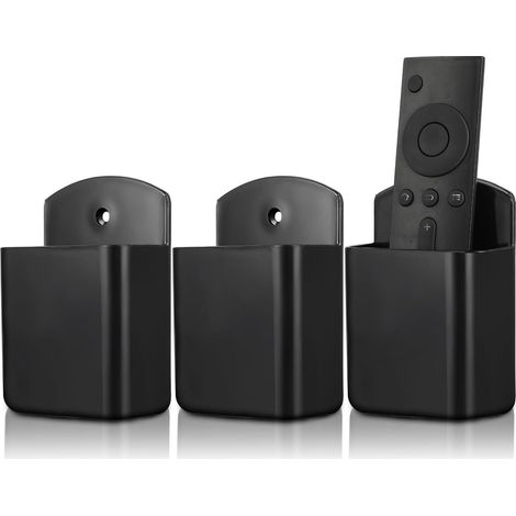 pezzi Supporto da parete per telecomando - Porta telecomando TV da parete - Piccolo organizer autoadesivo - Accessori per riporre oggetti in camera da letto, ufficio o scuola (nero) (1/5)