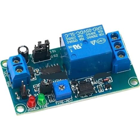 Module relais temporisé 12 V CC, temporisation à l'ouverture (1/5)