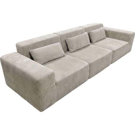 Sofá Modular Horizon 3 plazas Salón Comedor Beige 307 cm (1/5)