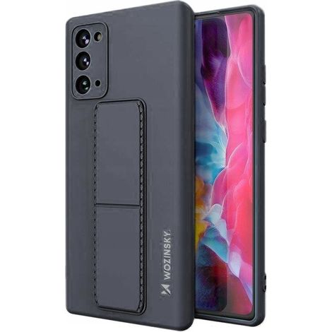 Étui Wozinsky avec support intégré, en silicone, pour Samsung Galaxy Note 20, bleu marine (1/5)