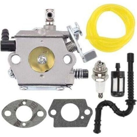 Kit carburatore per motosega Stihl 028 028AV 028, kit di riparazione, candela per carburatore con tubo del carburante e ricambi per motosega. (1/5)