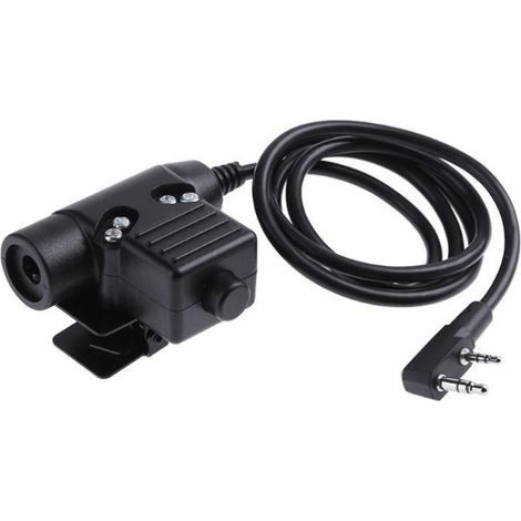 U94 Connecteur PTT Kenwood 2 Broches Push to Talk pour Talkie Walkie Airsoft Z113-KEN (1/5)