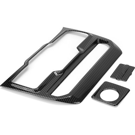 3-teiliges Set Fensterbedienblenden in Carbonfaser-Optik für USB-Zigarettenanzünderbuchse, kompatibel mit Jeep Wrangler JL ab Baujahr 2018 (1/5)