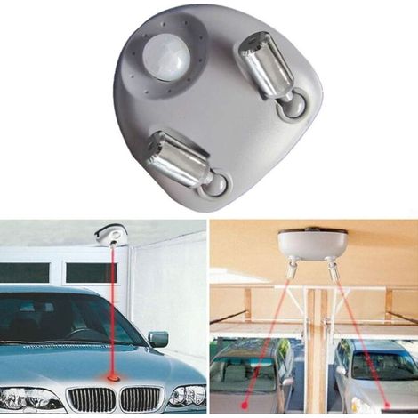 Garageneinparkhilfe - Universelles ABS - Doppellaser - Einparkhilfe - Rückwärtsposition - Infrarot-Induktionsführung - Verstellbares Einparkhilfesystem (grau)