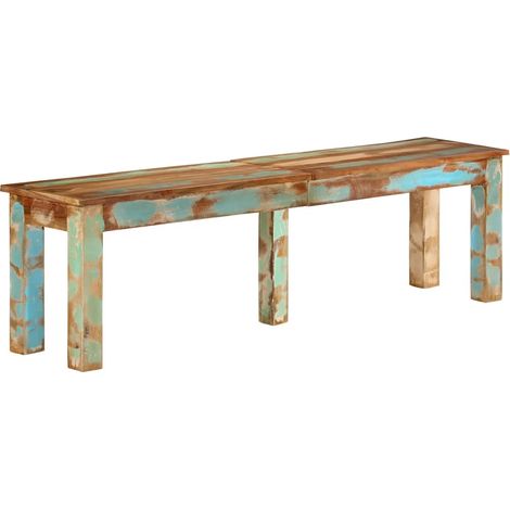 Bank 160x35x46 cm Massivholz Altholz