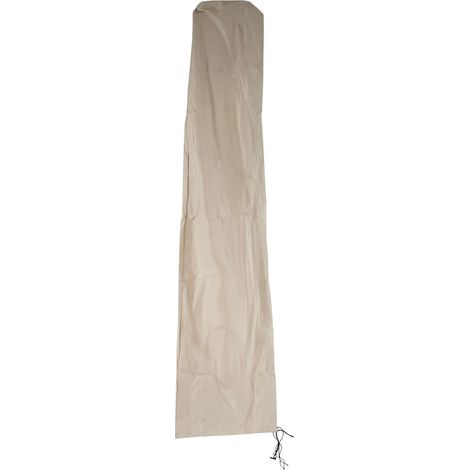 [NON UTILIZZATO] Copriombrellone copertura ombrellone ad arco protettiva HHG poliestere con cerniera 3x3m avorio