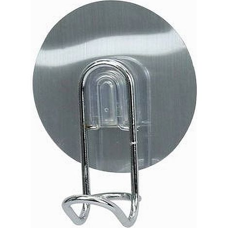 TRADE SHOP - Gancio Porta Asciugamani Montaggio A Parete Bagno Con Biadesivo 8x4.5x10cm 79834 - (1/2)