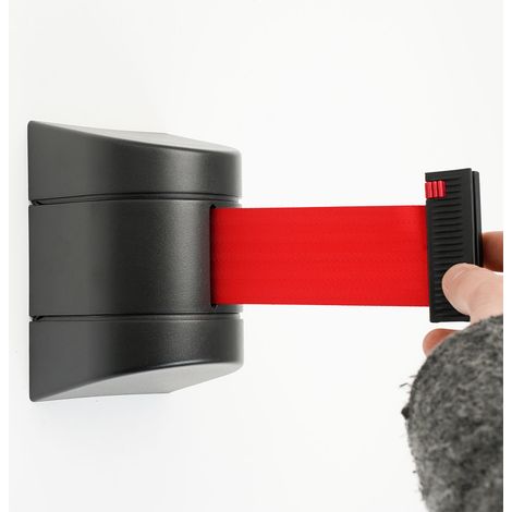 Tendinastro da Parete 5 m con Clip di Chiusura Nastro Rosso