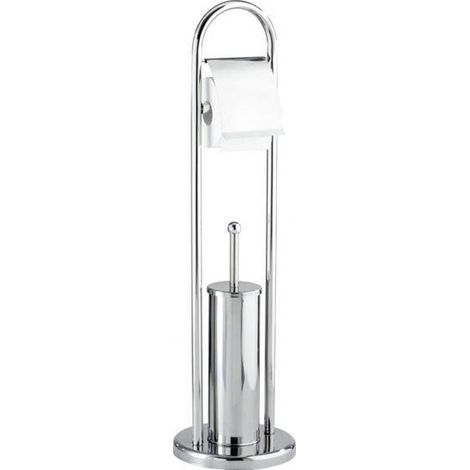 Wenko Vasto en acero inoxidable porta cepillo y dispensador de papel higiénico para WC