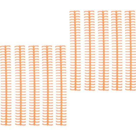 Vendus par paquets de 10, bandes de reliure à feuilles mobiles de 30 trous, dos de reliure en plastique, diamètre intérieur de 13 mm, orange. (1/5)