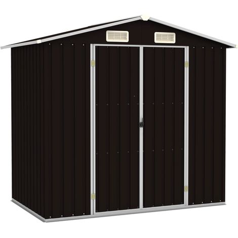 Cobertizo de jardín acero galvanizado marrón 205x129x183 cm vidaXL (1/2)