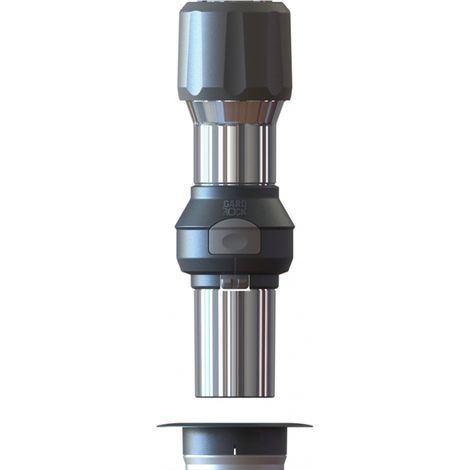Adaptateur aluminium pour mât Ø20 à 50mm – Système de serrage – Plastique anti-UV – Visserie inox – Base d'ancrage compatible – Gard&Rock