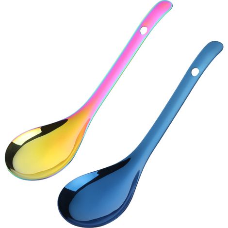 Cuillère De Service En Acier Inoxydable - Grande Taille Pour Buffet Et Banquet - Surface Lisse Facile À Nettoyer - Lot De 2 (1/5)