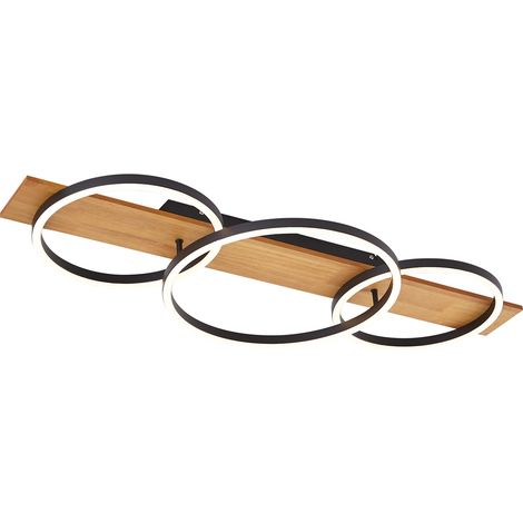 QAZQA Design-Deckenleuchte schwarz rund inkl. LED