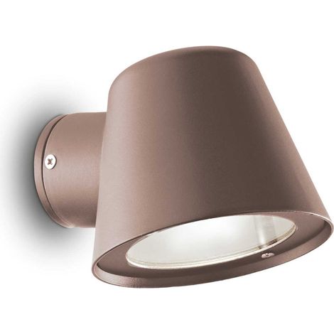 Ideal Lux GAS - Downlight mural extérieur 1 lumière café IP43, GU10