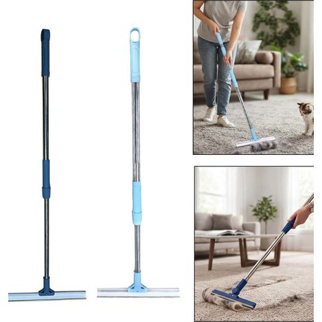 FLITI Rubber Pet Hair Broom Carpet Cleaning Brush with Adjustable Handle 137cm PP Stainless Steel TPR