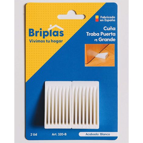 Butée de porte grande Briplas en coin 2 unités blanc