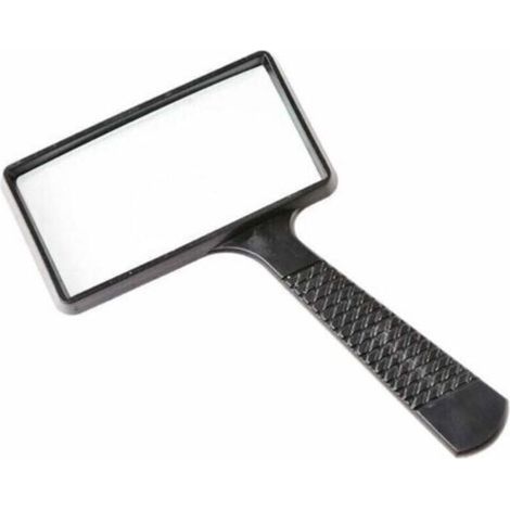Loupe portable 10X, loupe rectangulaire, lentille en verre résistant aux rayures pour personnes âgées, lecture, loisirs, rép (1/4)