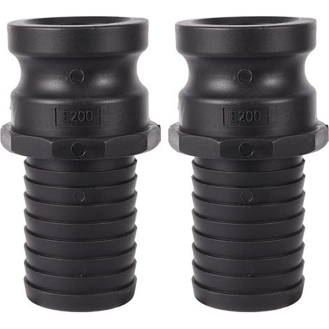 2 Pièces Raccords Camlock en Polypropylène,Raccord à Came et Rainure - Raccord Standard de Type E - Adaptateur Mâle avec 2" Mâle (1/5)
