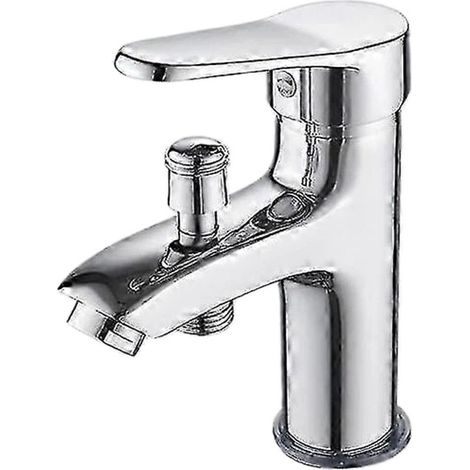 Mitigeur de douche monocommande avec limiteur de température et clapet anti-retour, robinet de bain double fonction eau chaude/eau froide avec douchette carrée et flexible de 60 cm (1/4)