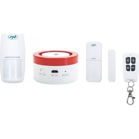 Système d'alarme sans fil - PNI - PG600LR - Connexion sans fil - Alerte intelligente - Sirène intérieure