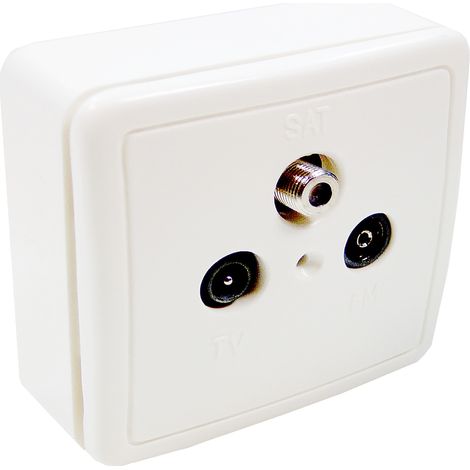 BeMatik - Base d"antenne coaxial TV + FM + SAT (Mâle + Femme + F) (1/3)