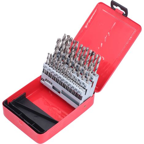 Jeu de 51 forets en acier rapide, outils de perçage durables adaptés à l'usinage. (1/5)