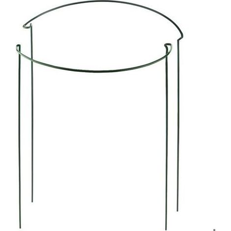Tuteurs pour plantes - Lot de 4 tuteurs - Hauteur 40 cm - Largeur 25 cm - Métal recouvert de plastique vert (1/3)