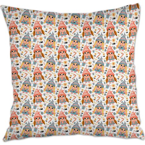 Housses de coussin en polyester résistante cachée zippée pour canapé ou lit, décoration de Pâques (1/5)