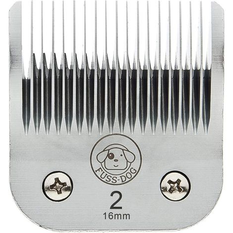 Testina in acciaio misura 2 lunghezza taglio 16 mm per tosatrice Fuss-dog