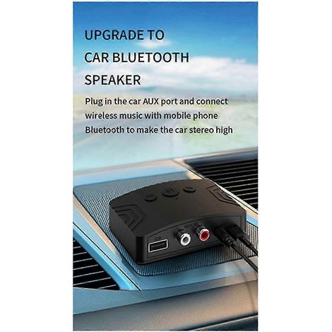 Récepteur audio Bluetooth 5.3, adaptateur audio sans fil stéréo pour clé USB et entrée AUX 3,5 mm, compatible avec les téléviseurs, les haut-parleurs de voiture et les amplificateurs. (1/5)