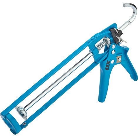 Pistolet à calfeutrer manuel 10 oz sans goutte Pistolet à calfeutrer robuste pour silicone avec interrupteur marche/arrêt Bec intégré Cutter Seal Punch 10:1 Rapport de pression Cadre (1/5)