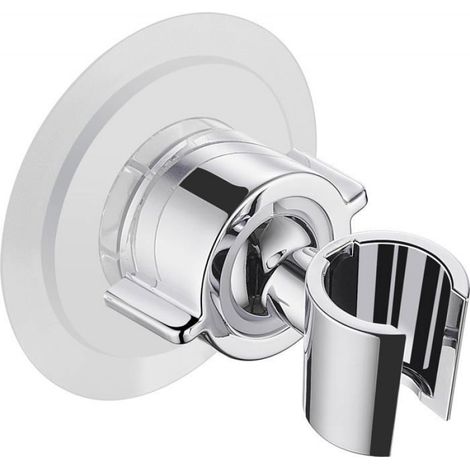 Support de pomme de douche à main mural, tuyau de douche universel, convient au support de pomme de douche (Chrome) (1/5)