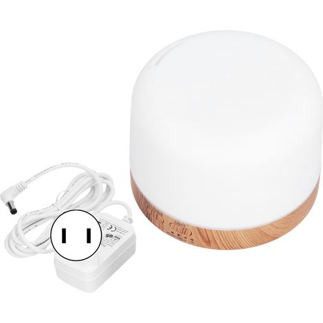 Diffuseur d'huiles essentielles 300ml, bois effet, LED multicolore, humidificateur pour chambre, maison, 100‑240V, prise US (1/5)