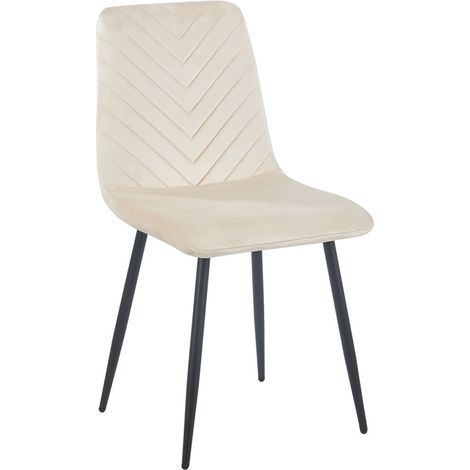 Sillas Comedor - Silla Kisa Black Terciopelo - Beige (1/5)