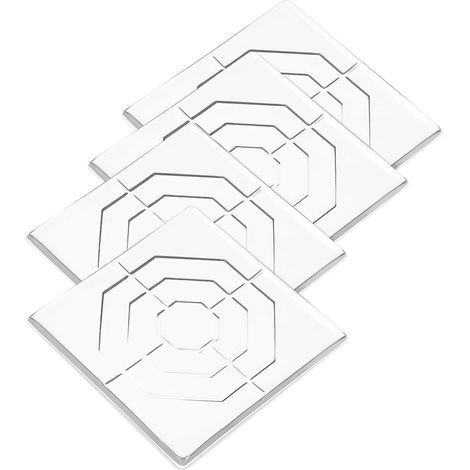 Lot De 4 Patins De Meubles en Silicone Transparent 8 Cm, Protecteurs De Sol Anti-Rayures Autocollants pour Tables Et Chaises, Coussinets Amortisseurs Anti-Vibrations, Usage Mobilier Intérieur (1/5)