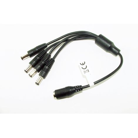 Divisor de CC con toma de 2,1/5,5 mm y 4 conectores CC de 2,1/5,5 mm DCP15