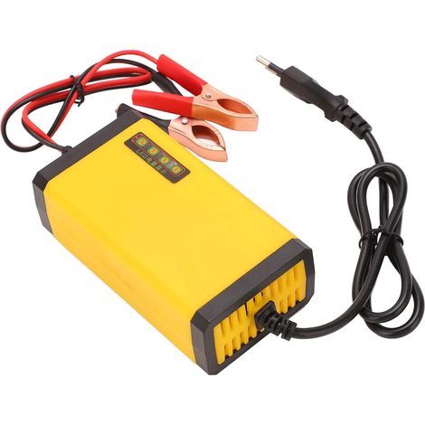 Cargador de Baterias Coche Chargeur de Batterie Intelligent 12 V, écran LCD, Mainteneur Automobile Multifonctionnel, Prise UE 220 V – avec pour Voiture et Automobiles (1/5)