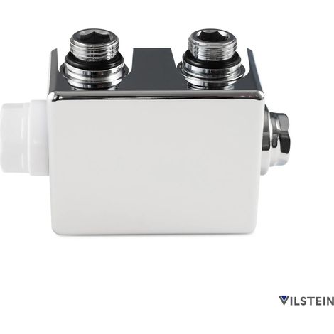 VILSTEIN Thermostatkopf, Thermostat für Bad Heizkörper, Ventilaufsatz Chrom